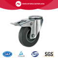 Gebremste Bolt Hole Swivel Grey Rubber Industrial Casters